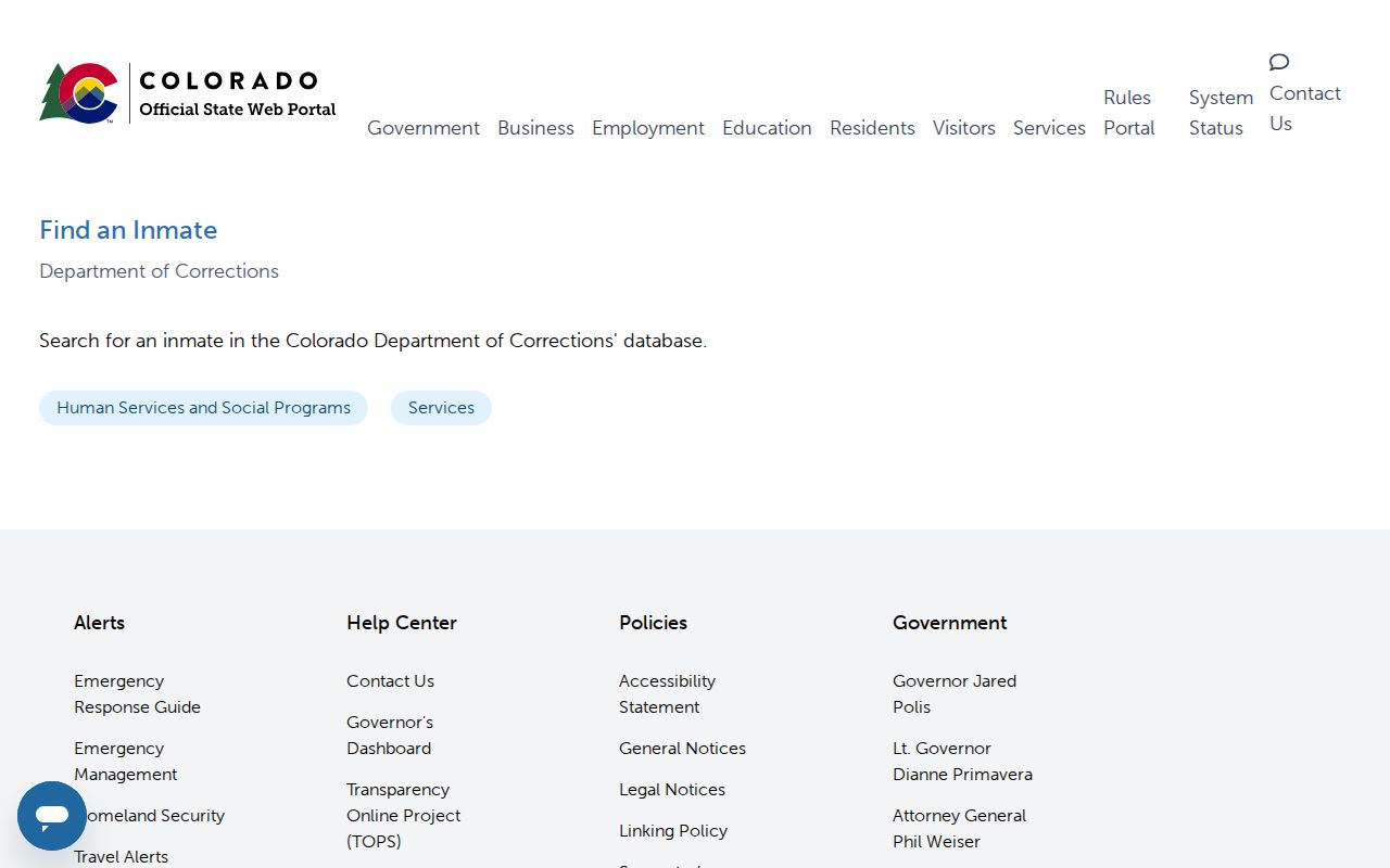 Elbert County criminal history Colorado inmate locator