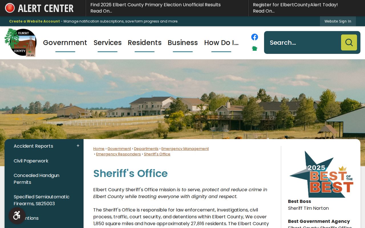 Elbert County criminal history sheriff records routes