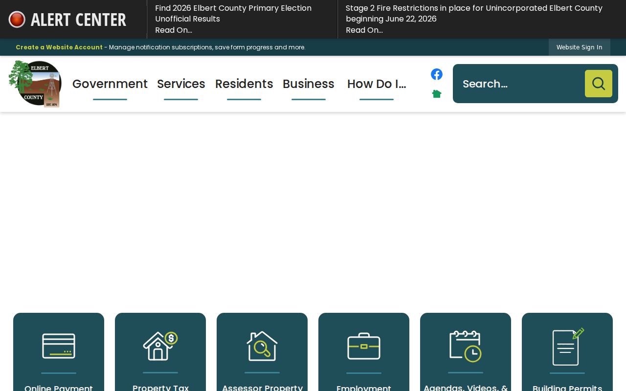 Elbert County criminal history official county directory